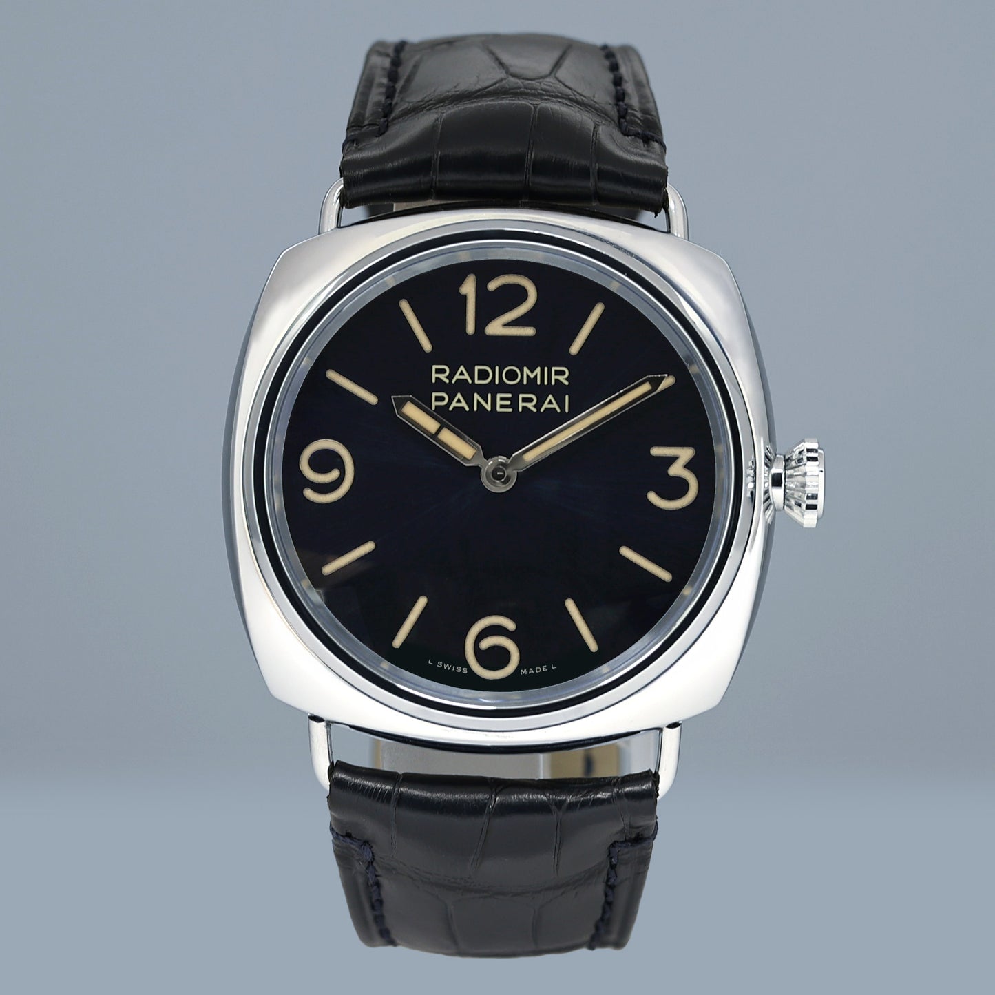 NEW PAPERS Panerai Radiomir 45mm PAM01383 Blue PAM 1383 Stainless Steel Men's Watch Box