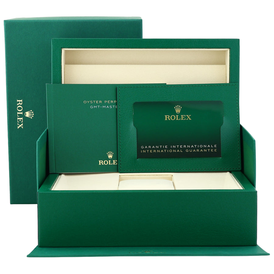 2025 NEW PAPERS Rolex GMT Master Gold Two Tone Jubilee Black 126713 Watch Box