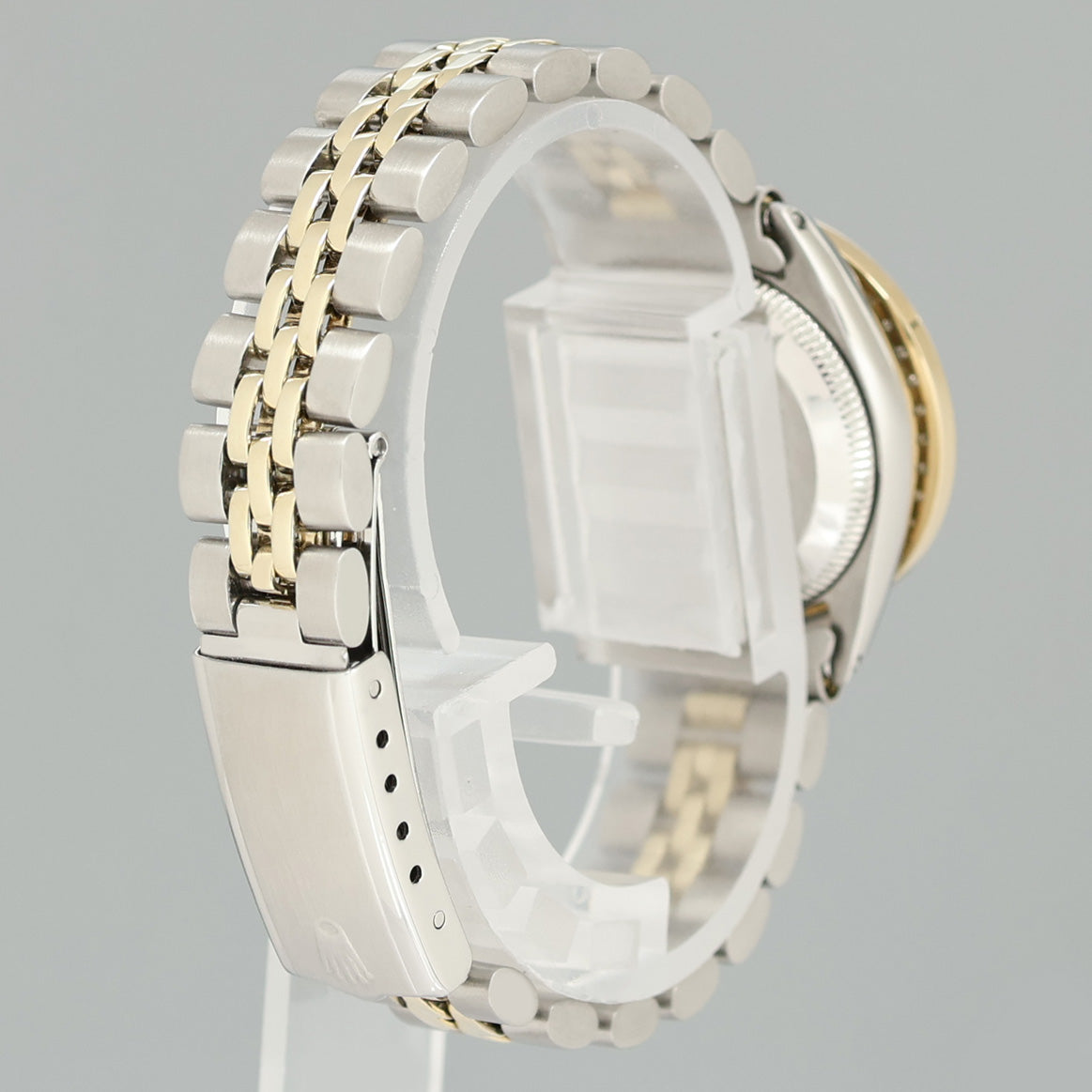 Ladies Rolex Date 26m 6519 Two Tone Yellow Gold MOP Diamond Jubilee Steel Watch Box