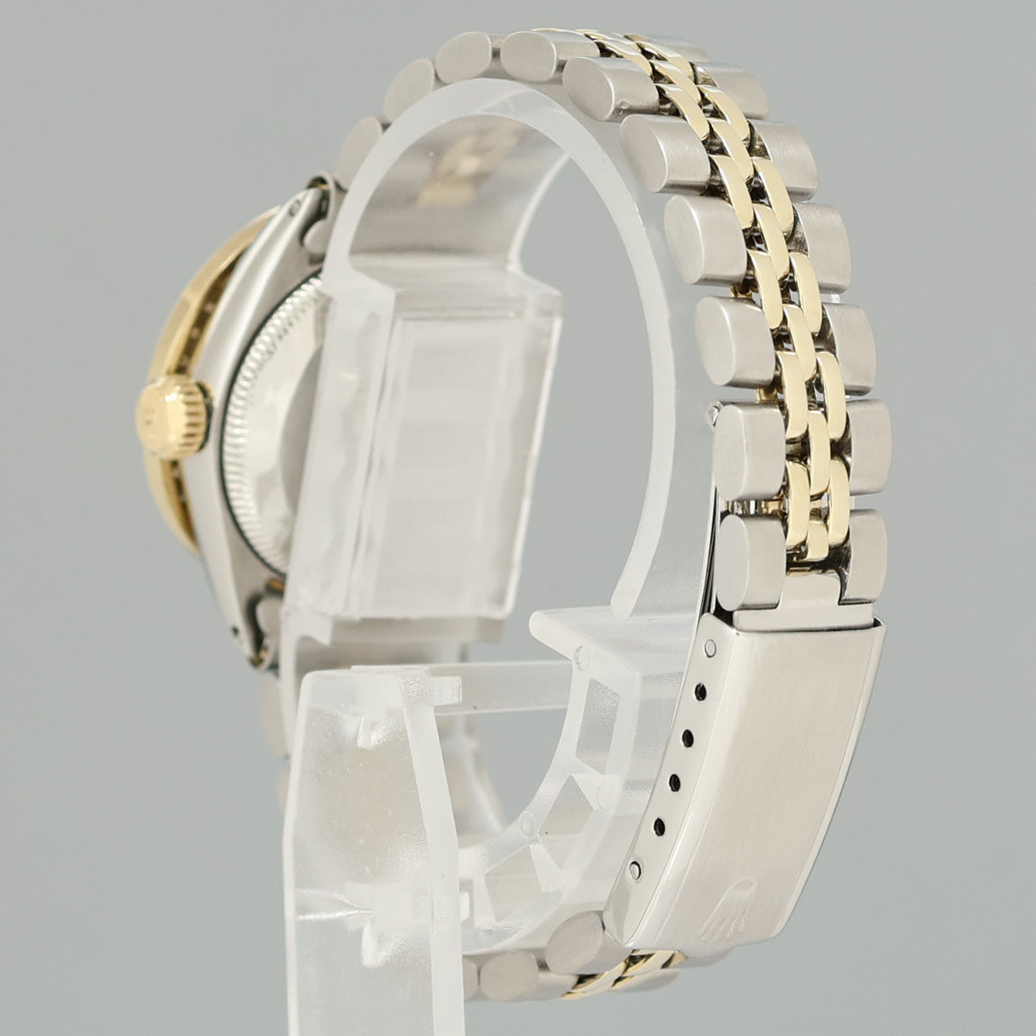 Ladies Rolex Date 26m 6519 Two Tone Yellow Gold MOP Diamond Jubilee Steel Watch Box