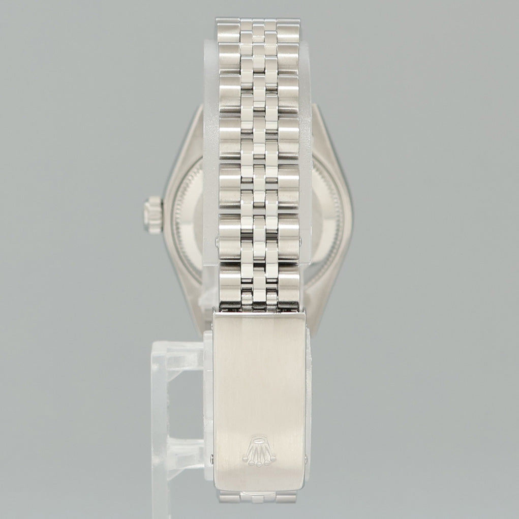 PAPERS Ladies Rolex 69174 DateJust 26mm Glacier Blue Diamond Fluted Bezel Jubilee Watch