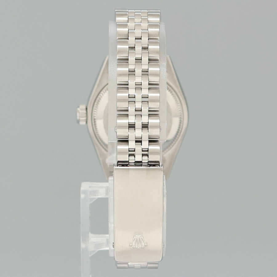 PAPERS Ladies Rolex 69174 DateJust 26mm Glacier Blue Diamond Fluted Bezel Jubilee Watch