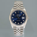 2024 NEW Rolex DateJust 41 Blue Diamond Jubilee White Gold Fluted 126334 Watch Box
