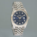 2024 NEW Rolex DateJust 41 Blue Diamond Jubilee White Gold Fluted 126334 Watch Box