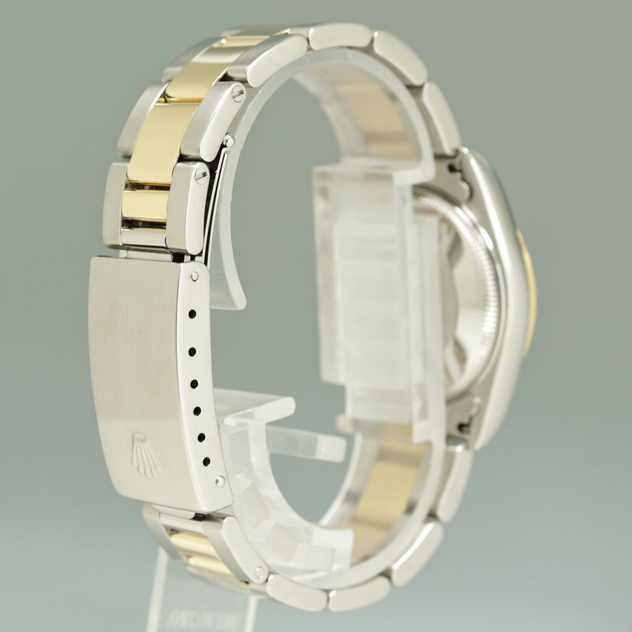 MINT Ladies Rolex 68273 Two Tone Yellow Gold Steel 31mm Pearl Diamond Oyster Watch