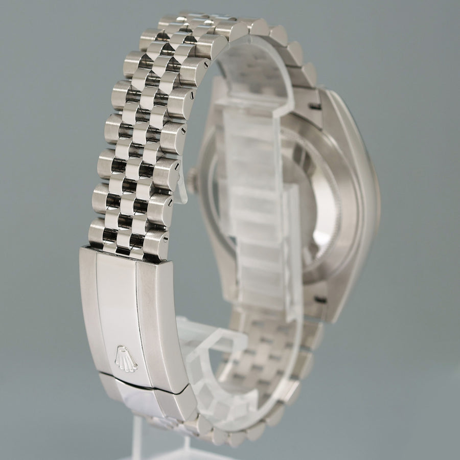 2024 NEW Rolex DateJust 41 Blue Diamond Jubilee White Gold Fluted 126334 Watch Box