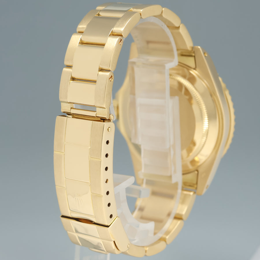 MINT Rolex 16618 LB Submariner 18k Yellow Gold Blue Sunburst 40mm Watch Box