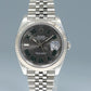 2023 Rolex DateJust 41 Wimbledon 41mm Slate Roman 126334 Steel Jubilee Fluted Watch