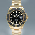 2025 NEW PAPERS Rolex Submariner Black Ceramic 126618LN Yellow Gold Watch Box
