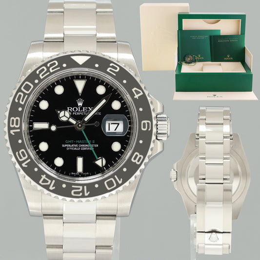 2015 MINT Rolex GMT Master II 116710 LN Steel Ceramic Black 40mm Watch Box