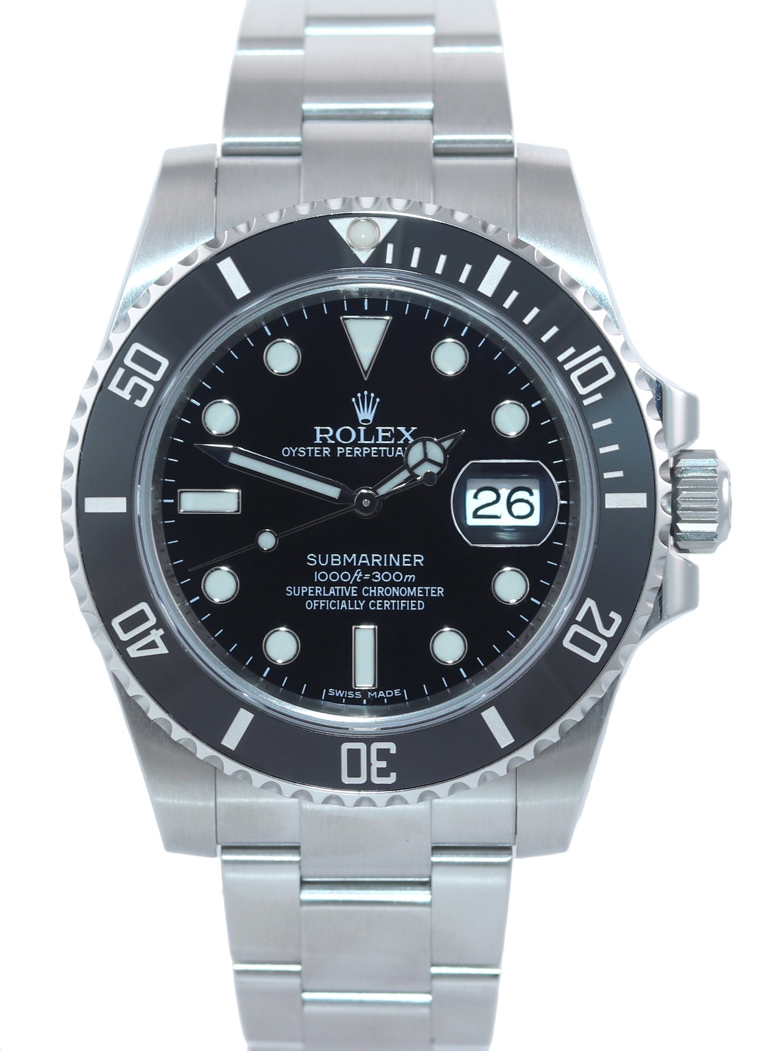 MINT 2016 Rolex Submariner Date 116610 Steel Black Ceramic Bezel 40mm Watch Box