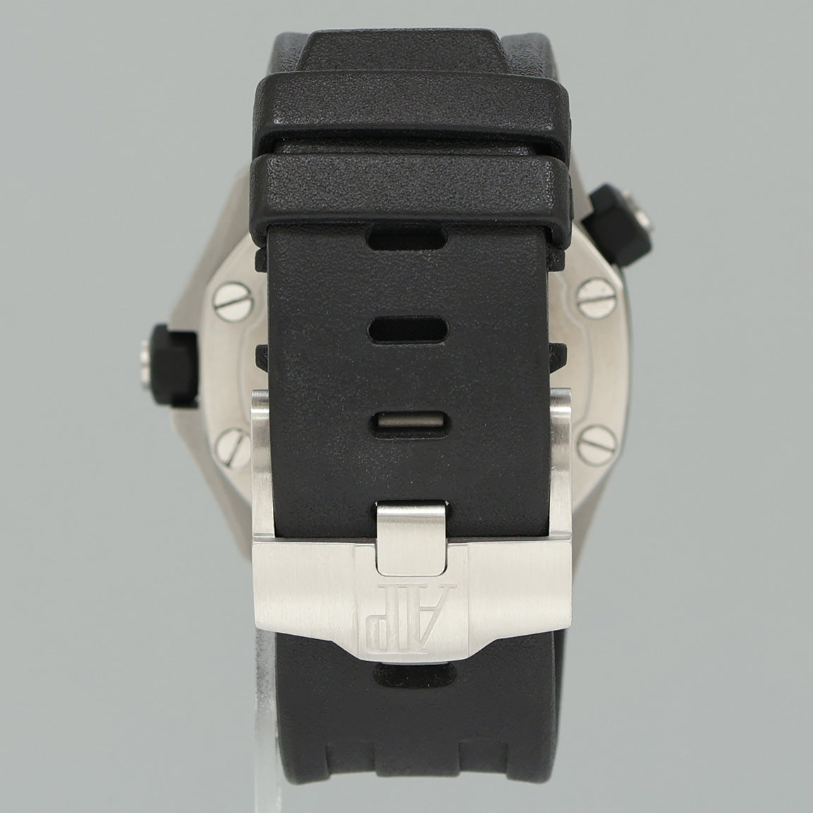 PAPERS Audemars Piguet Royal Oak Offshore Black Chrono Rubber 42mm 15703ST Watch