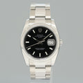 MINT Rolex Oyster 115200 Black Stick Oyster Perpetual Date 34mm Watch Box