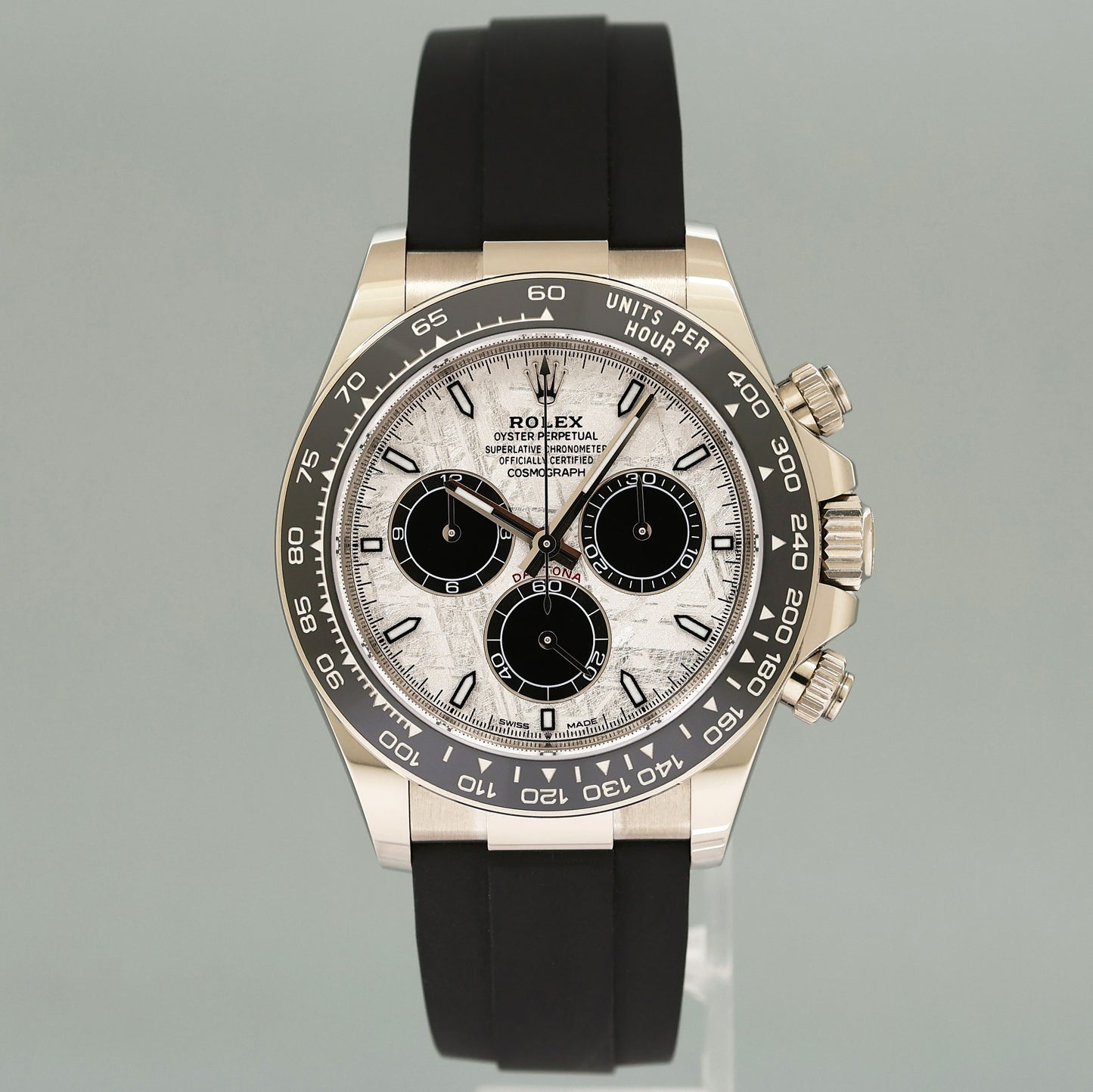 2025 NEW PAPERS Rolex Daytona White Gold 126519LN Ceramic Meteorite Oysterflex Watch