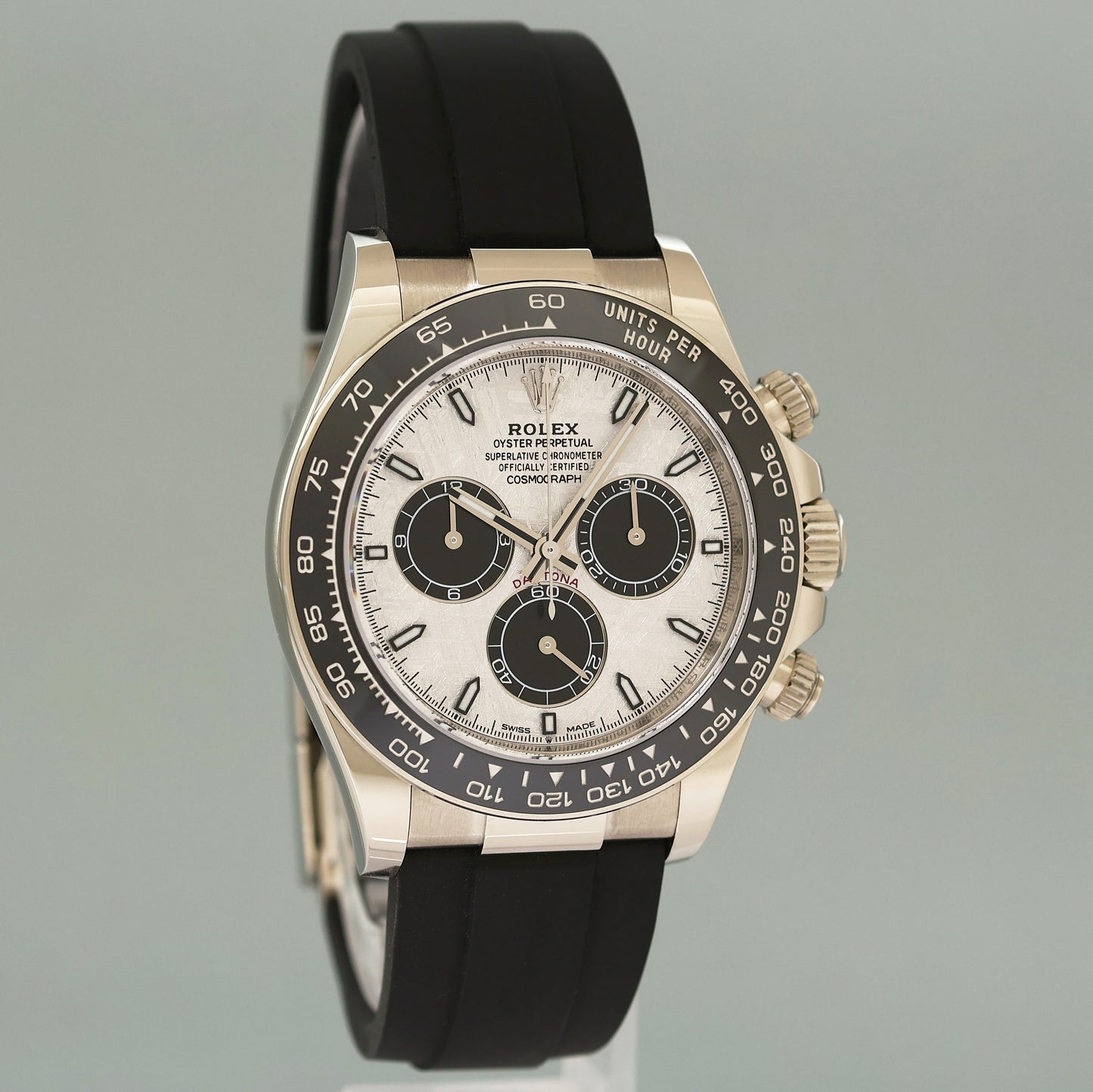 2025 NEW PAPERS Rolex Daytona White Gold 126519LN Ceramic Meteorite Oysterflex Watch