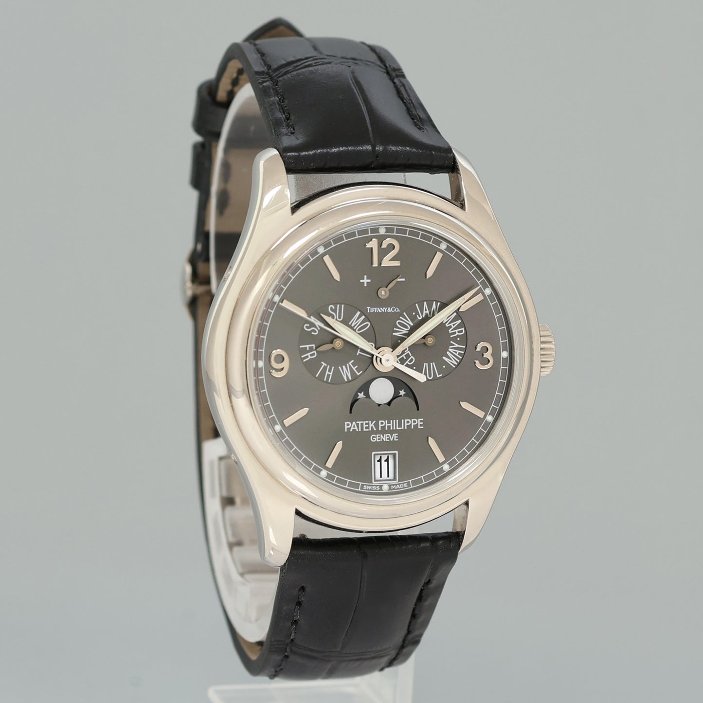 MINT PAPERS Patek Philippe 5146G Tiffany Dial White Gold Annual Calendar Grey Watch