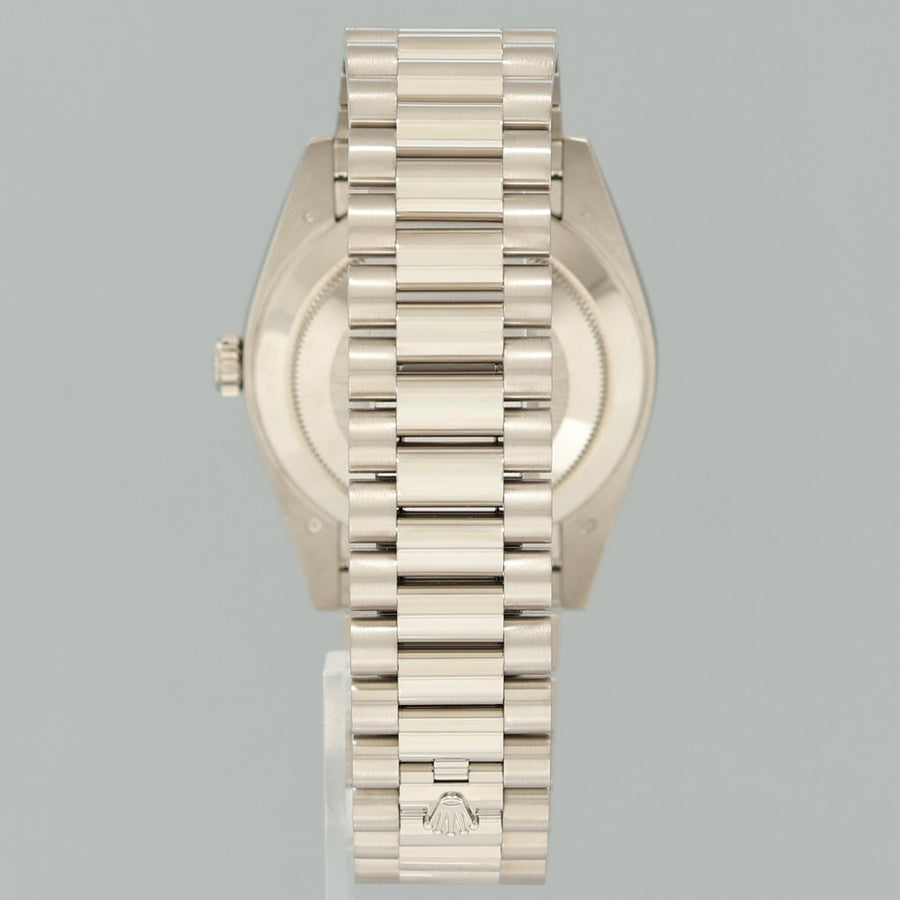 PAPERS MINT Rolex Day Date 40 White Gold President METEORITE 228239 Watch Box