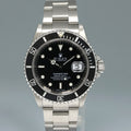MINT 2002 PAPERS Rolex Submariner Date 16610 Steel Pre-Ceramic Black 40mm Watch