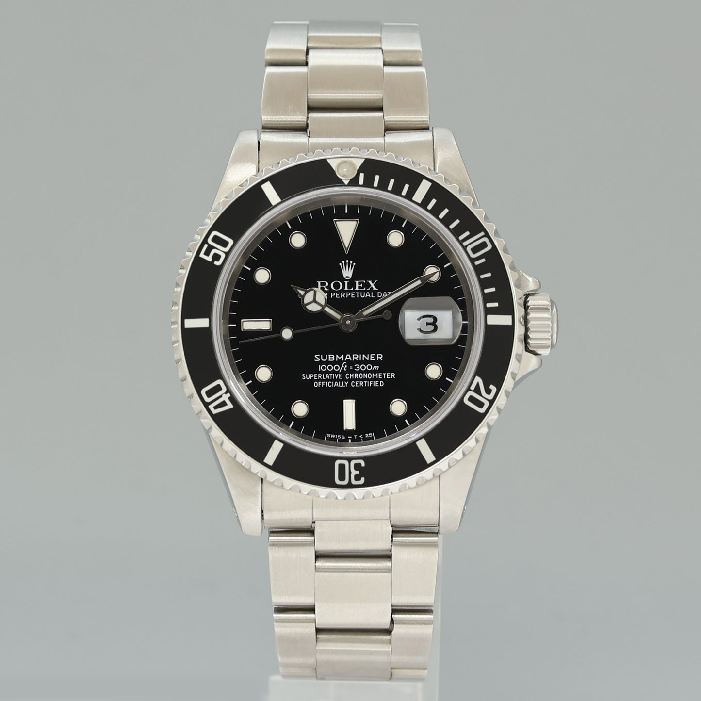 MINT PAPERS 1994 Rolex Submariner Date 16610LN Steel Black Dial 40mm Oyster Watch