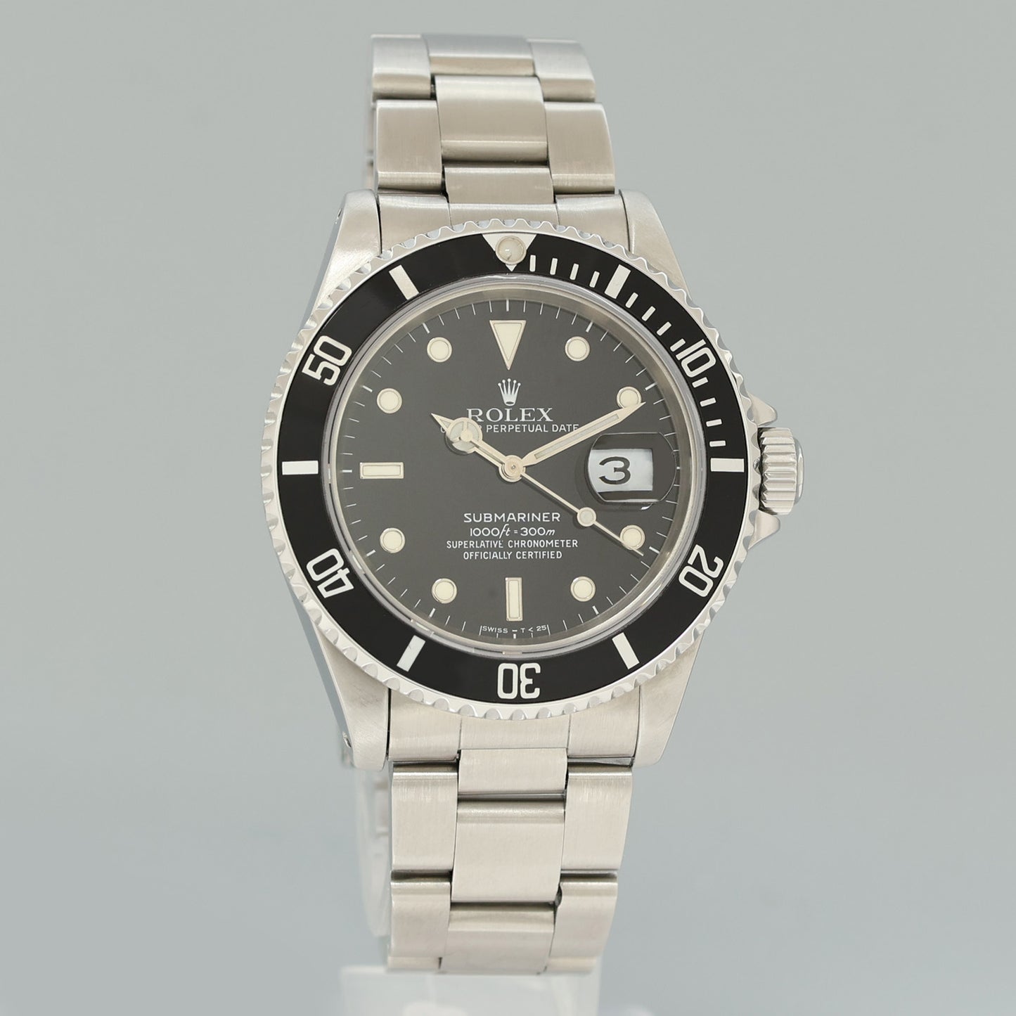 MINT PAPERS 1994 Rolex Submariner Date 16610LN Steel Black Dial 40mm Oyster Watch