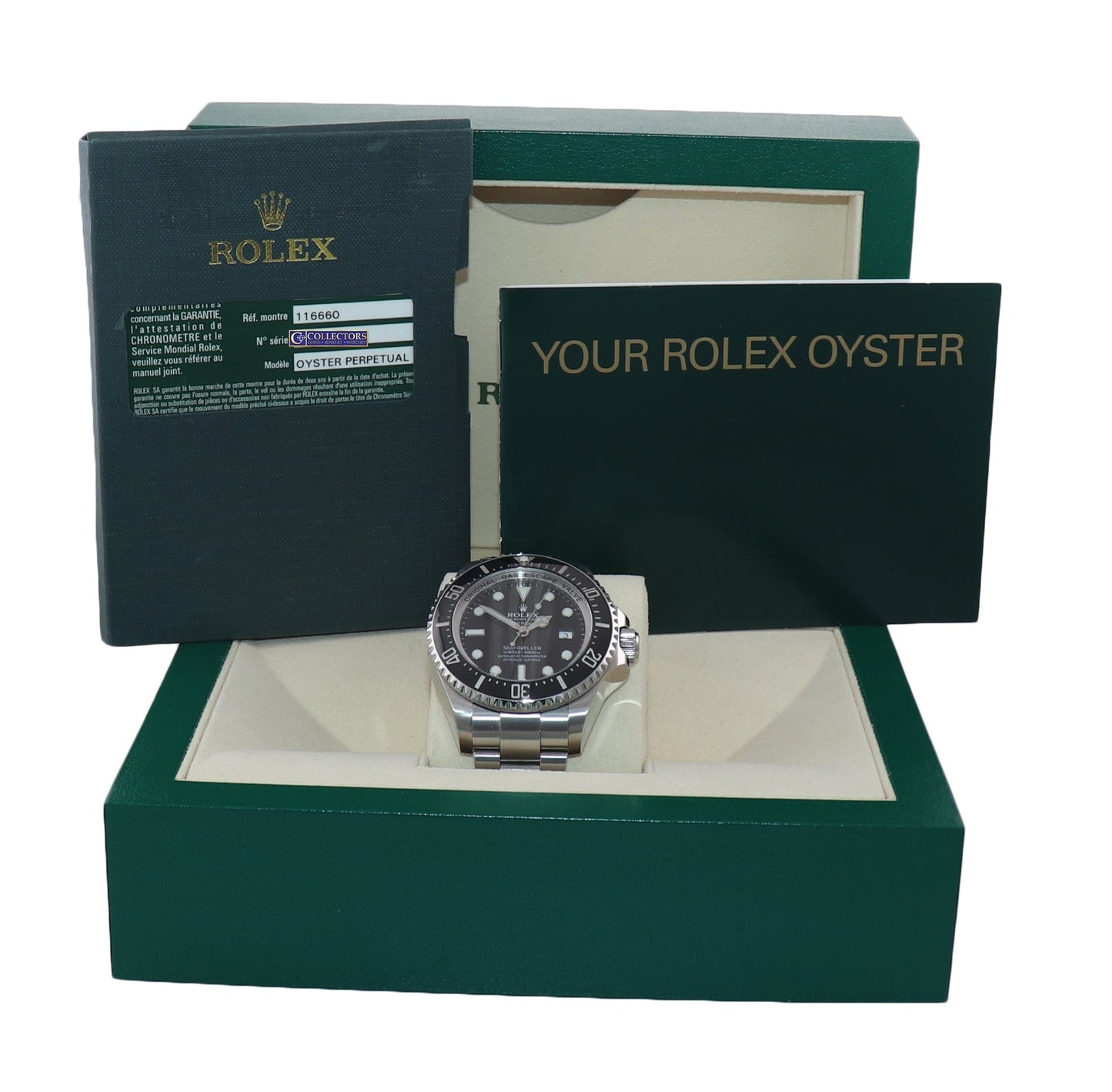 MINT PAPERS Rolex Sea-Dweller DEEPSEA 116660 Steel 44mm Black Ceramic Watch