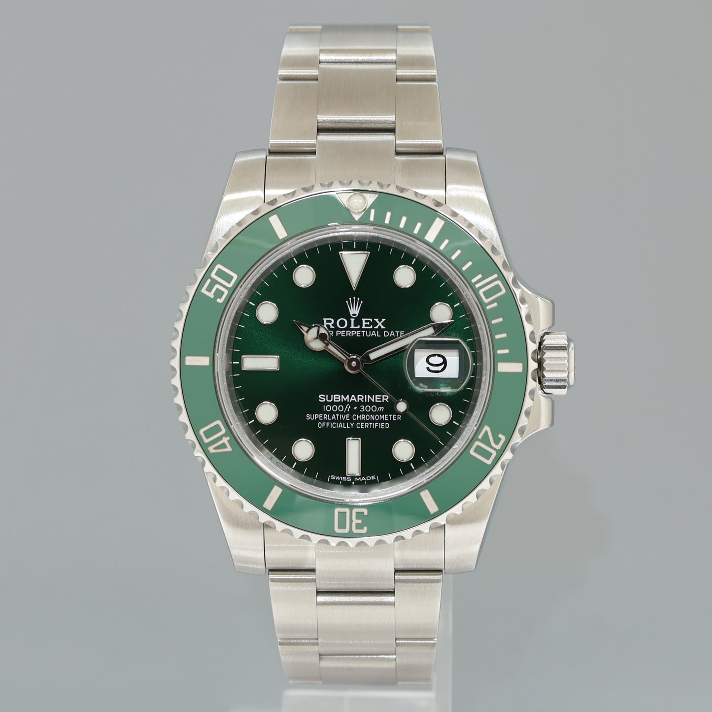 MINT 2018 PAPERS Rolex Submariner Hulk 116610LV Green Dial Ceramic Watch Box