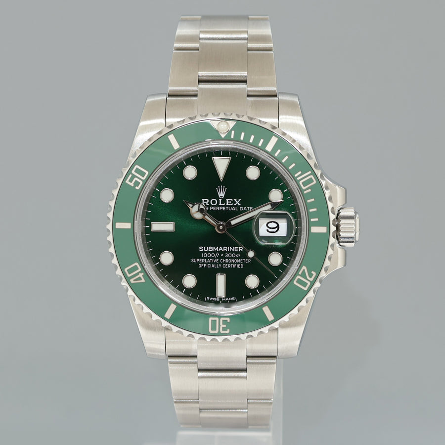MINT 2018 PAPERS Rolex Submariner Hulk 116610LV Green Dial Ceramic Watch Box