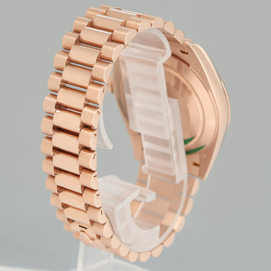 2024 NEW PAPERS Rolex President 40mm Rose Gold Sundust Roman 228235 Watch Box