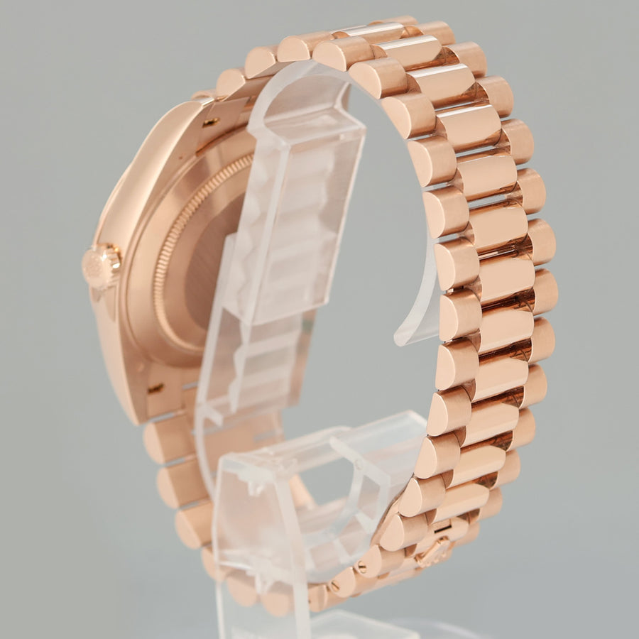 2024 NEW PAPERS Rolex President 40mm Rose Gold Sundust Roman 228235 Watch Box