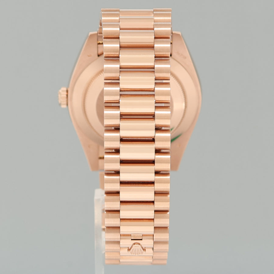 2024 NEW PAPERS Rolex President 40mm Rose Gold Sundust Roman 228235 Watch Box