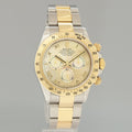 2015 MINT Rolex Daytona 116523 Champagne  Mother of Pearl Yellow Gold Two Tone Watch