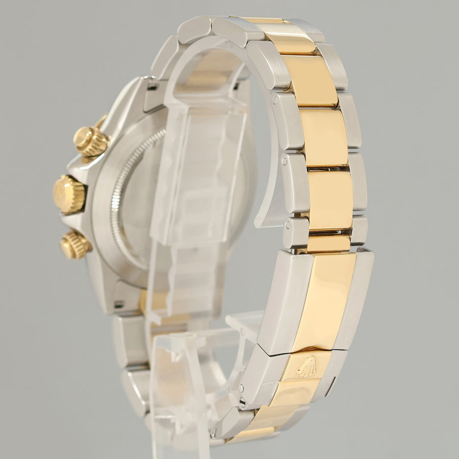 2015 MINT Rolex Daytona 116523 Champagne  Mother of Pearl Yellow Gold Two Tone Watch