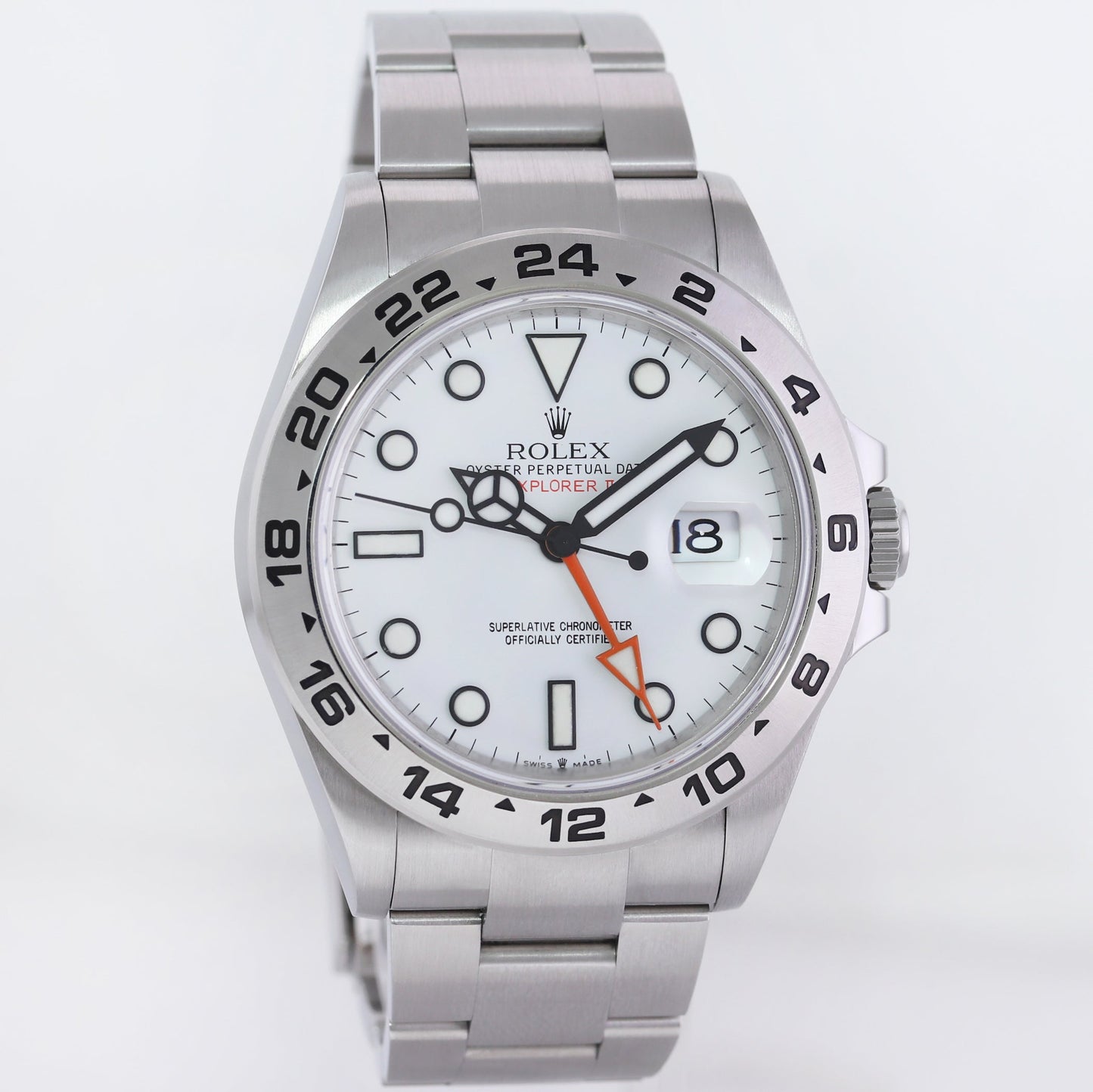 MINT 2023 Rolex Explorer 2 II 42mm 226570 White Steel Date Stainless Steel Watch