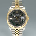 2020 MINT Rolex 126333 DateJust 41 Two Tone Yellow Gold Wimbledon 41mm Jubilee Watch Box
