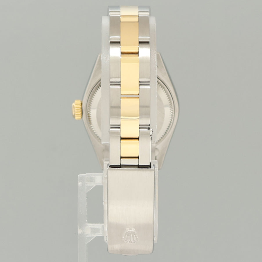 MINT Ladies Rolex DateJust 79163 White Roman Two-Tone Yellow Gold Oyster Watch Box