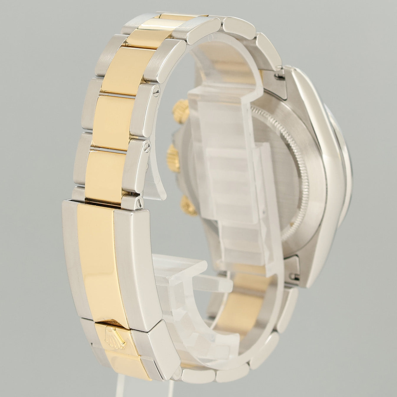 2009 Rolex Daytona 116523 Rainbow Diamond Yellow Gold Steel Sapphire 40mm Watch