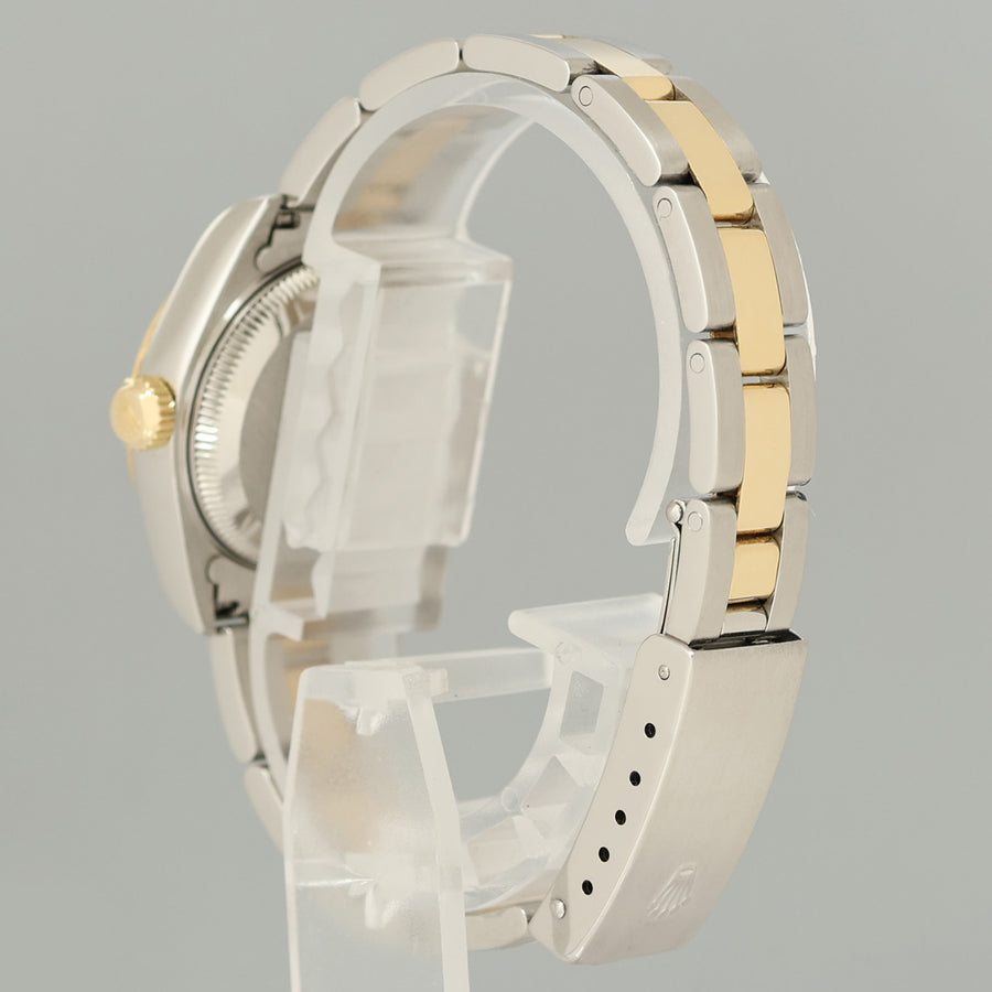 MINT Ladies Rolex DateJust 79163 White Roman Two-Tone Yellow Gold Oyster Watch Box