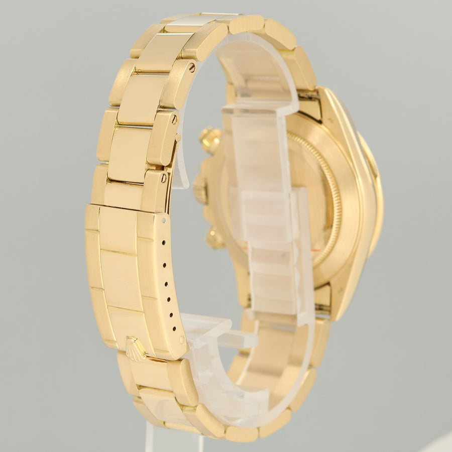 2026 Service  Rolex Daytona 16528 Zenith White Stick Inverted 6 Chrono Yellow Gold Watch