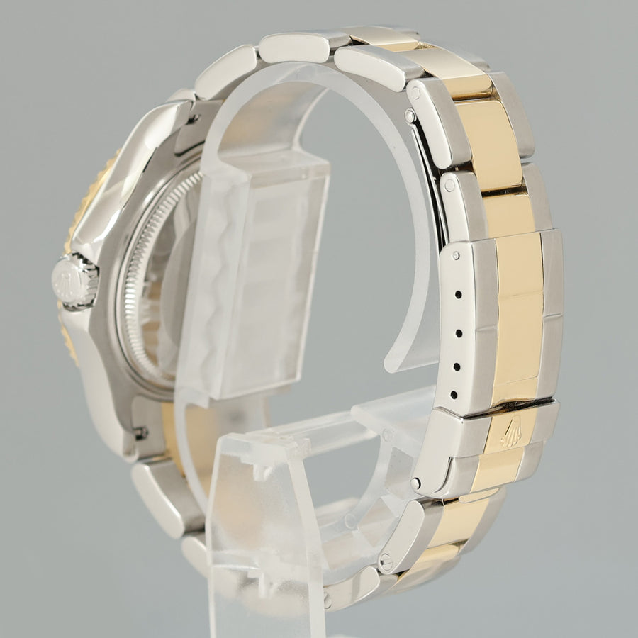MINT Ladies Rolex Yacht-Master 168623 35mm Yellow Gold Two Tone White Watch Box
