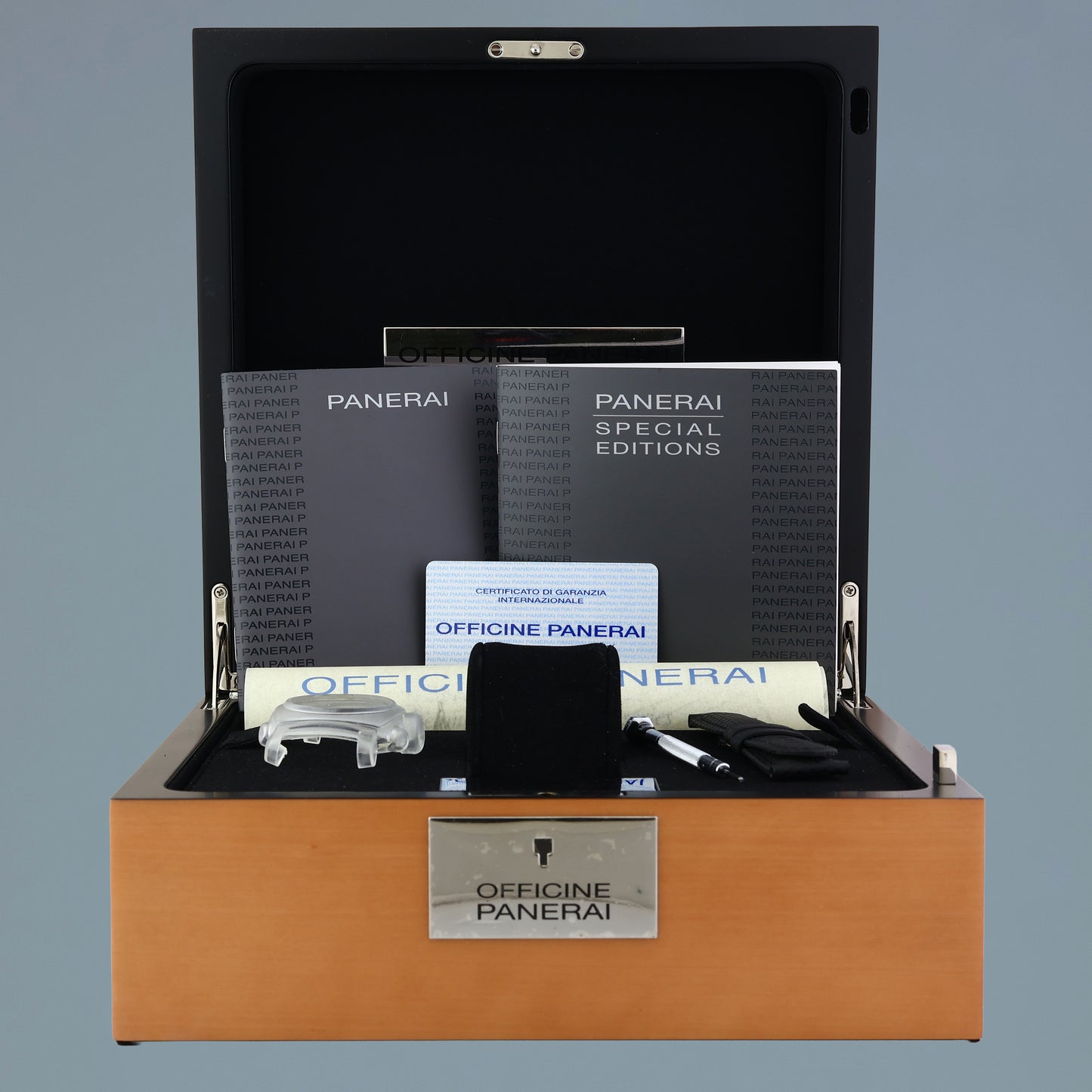 MINT 2008 PAPERS Panerai 44mm Steel Black Rubber PAM00286 Special Edition Watch Box