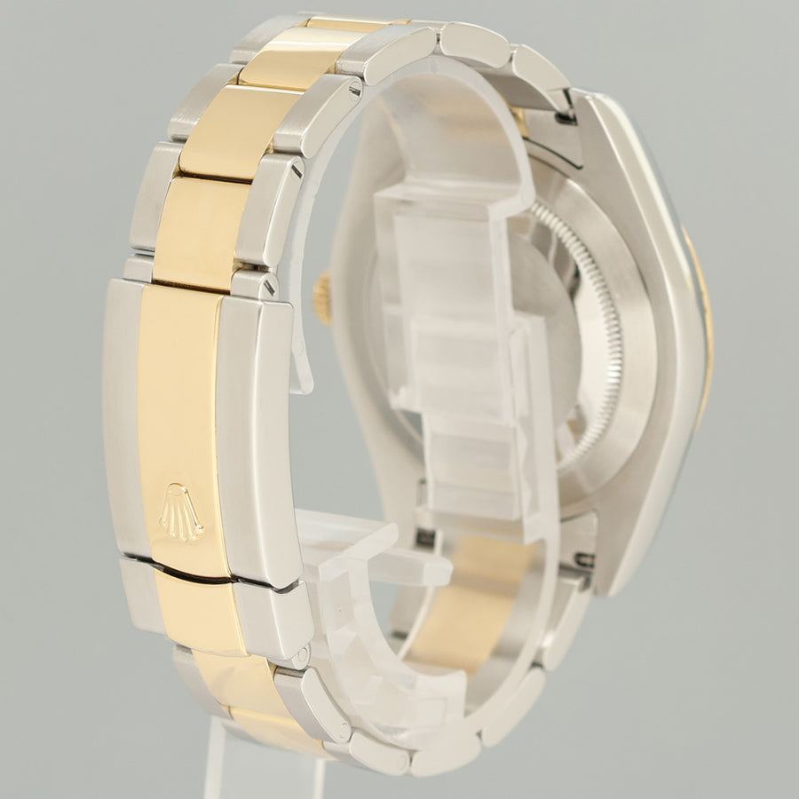 PAPERS MINT Rolex Datejust 2 Black Roman 116333 Two-Tone Yellow Gold Oyster Watch