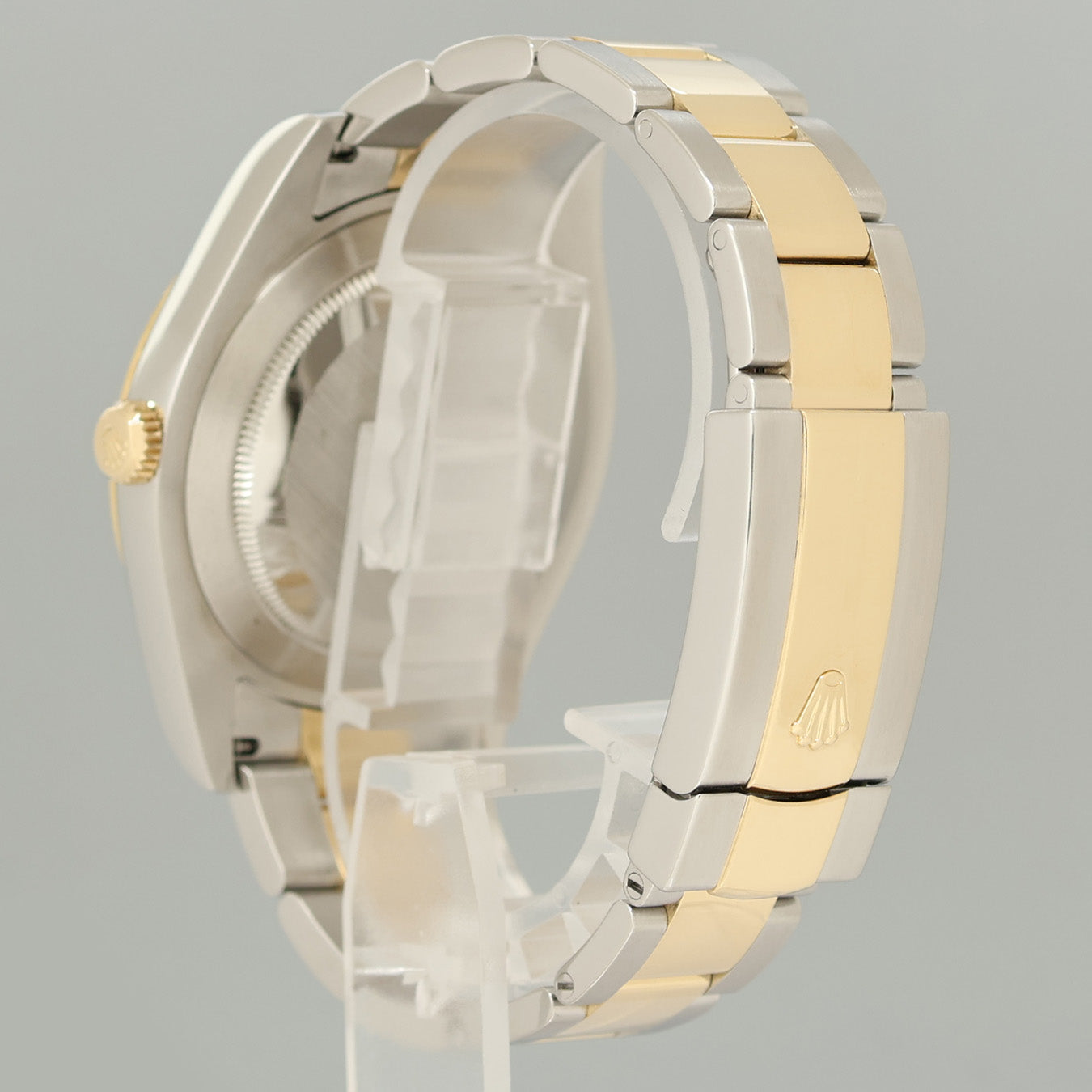 PAPERS MINT Rolex Datejust 2 Black Roman 116333 Two-Tone Yellow Gold Oyster Watch