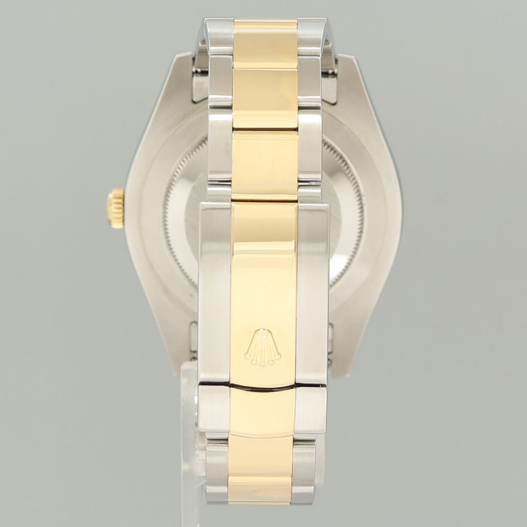 PAPERS MINT Rolex Datejust 2 Black Roman 116333 Two-Tone Yellow Gold Oyster Watch