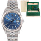 NEW 2024  PAPERS Rolex DateJust 41 Blue Stick Jubilee Fluted 126334 Watch Box