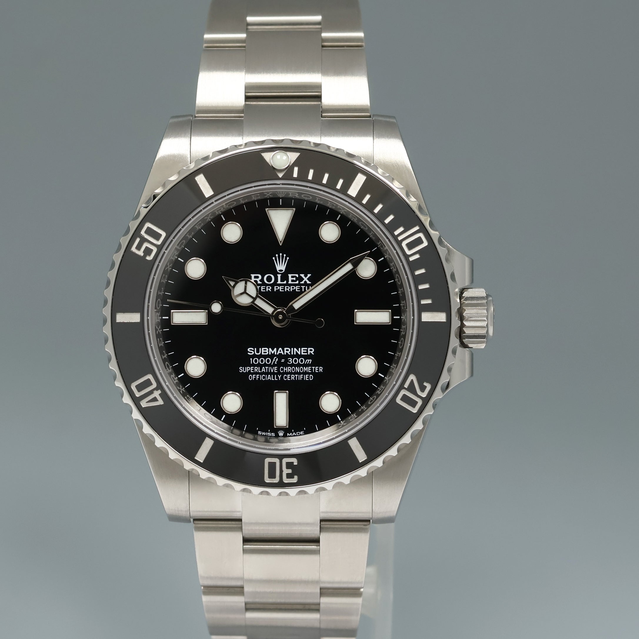 2024 NEW PAPERS Rolex Submariner 41mm Black Ceramic 124060LN No Date Watch Box