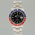 2002 MINT PAPERS Rolex GMT-Master II 2 Pepsi Blue Red Steel 16710BLRO 40mm Watch