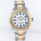 PAPERS MINT 2007 Rolex Yacht-Master 16623 White Sapphire Two Tone Yellow Gold Watch