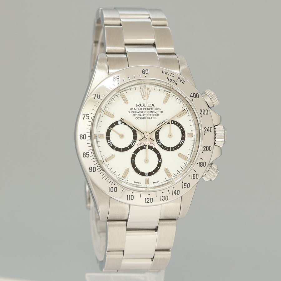 1999 MINT Rolex 16520 Zenith Daytona Tritium White 40mm Chronograph Watch Box
