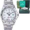 TRITIUM Rolex Explorer II White 16570 40mm Polar Stainless Steel GMT Watch Box