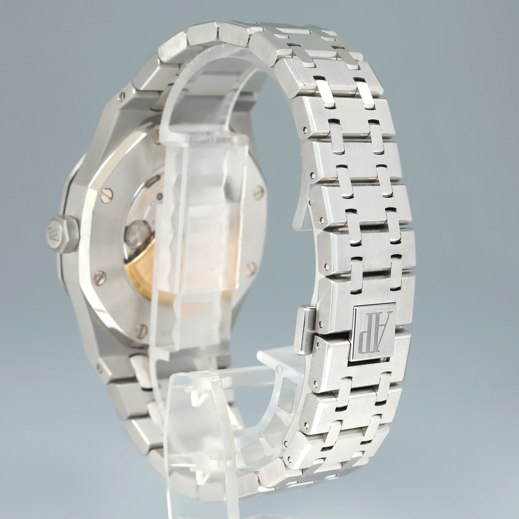 2012 PAPERS MINT Audemars Piguet Royal Oak 41mm Steel 15400ST Blue Watch Box